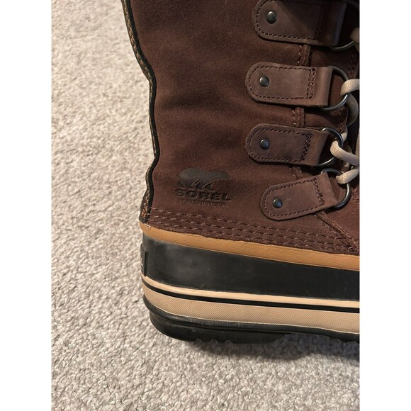Sorel Joan of Arctic Snow Brown Waterproof Leather Womens‎ Boots NL2429 Size 6 - Picture 2 of 8